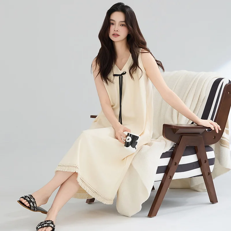 Class A Antibacterial Sleeveless Nightgown for Women Summer Sweet Princess Style Maternity Loungewear Loose Large Size 4XL Size
Class A Antibacterial Sleeveless Nightgown for Women Summer Sweet Princess Style Maternity Loungewear Loose Large Size 4XL Size