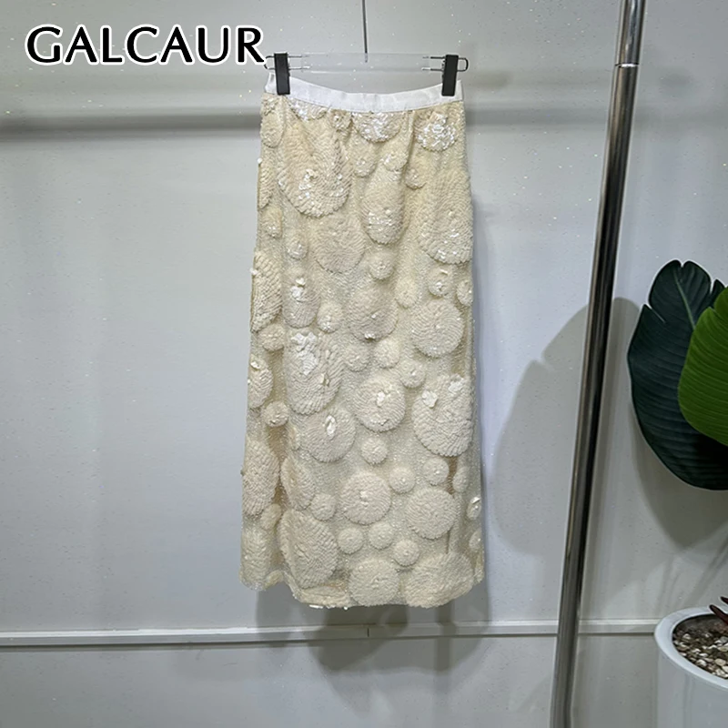 GALCAUR Solid Slimming Spliced Sequins Temperament Midi Skirts for Women Patchwork Elastic Waist Fashion Skirt Female Clothing
GALCAUR Solid Slimming Spliced Sequins Temperament Midi Skirts for Women Patchwork Elastic Waist Fashion Skirt Female Clothing