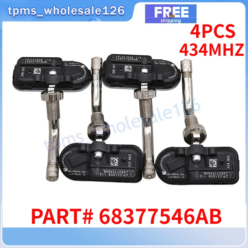 68377546AB TPMS 434MHZ For 2019 2020 2021 RAM 3500 DRW Tire Pressure Monitoring Sensor 4PCS
68377546AB TPMS 434MHZ For 2019 2020 2021 RAM 3500 DRW Tire Pressure Monitoring Sensor 4PCS