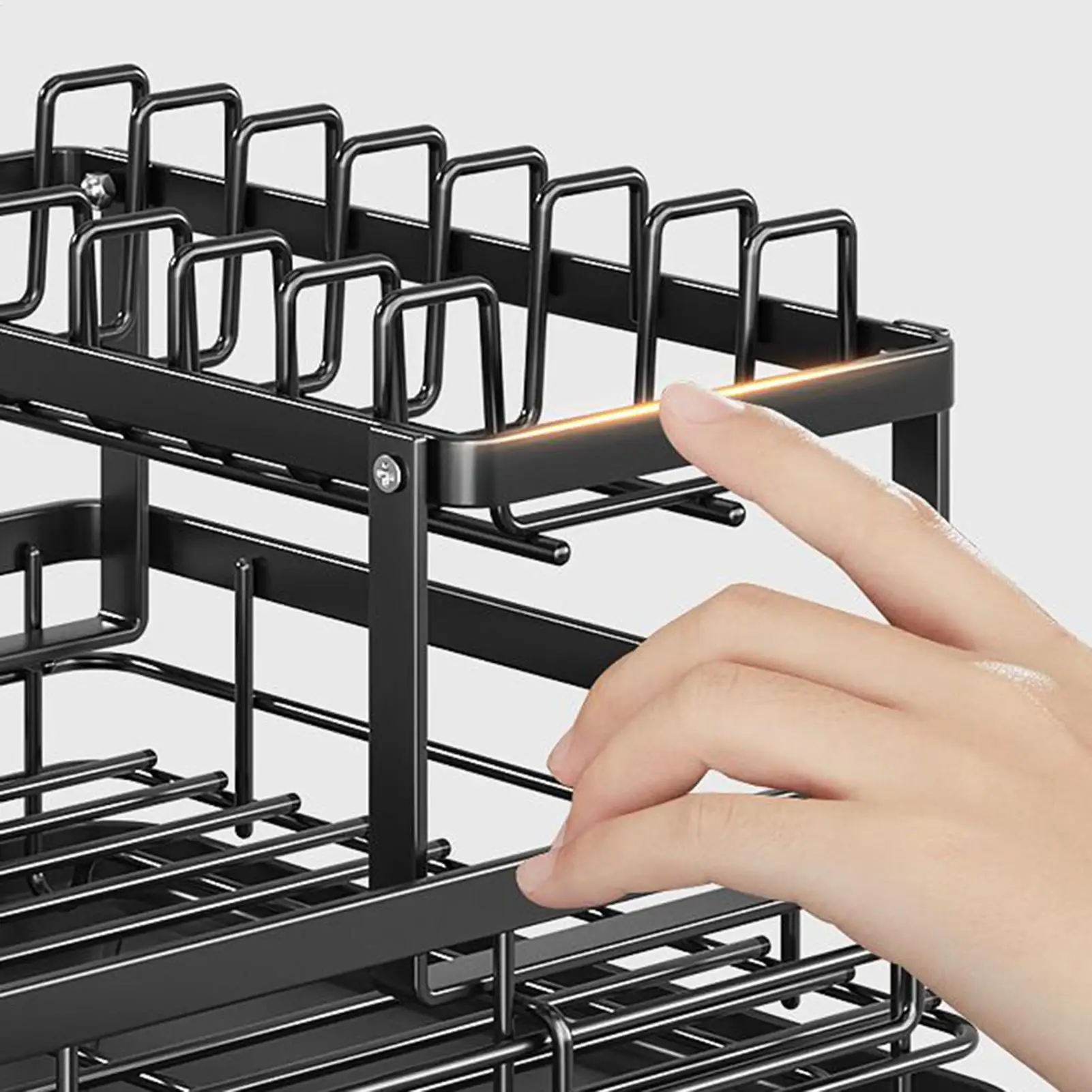 Adjustable Dish Drying Rack & Drainboard Organizer for Kitchen Plates Over Sink Countertop Cutlery Storage with Drain Rack
Adjustable Dish Drying Rack & Drainboard Organizer for Kitchen Plates Over Sink Countertop Cutlery Storage with Drain Rack