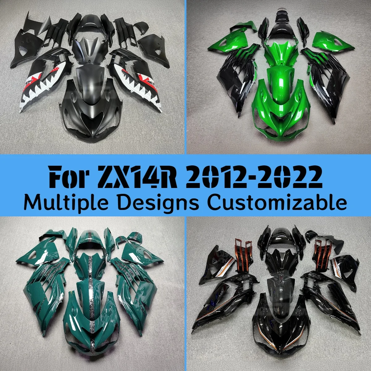 Инъекционные обтекатели для Kawasaki ZX14R 2012-2022 ABS Prime, настраиваемый комплект обтекателей для мотоцикла на вторичном рынке ZX 14R 12-22
Инъекционные обтекатели для Kawasaki ZX14R 2012-2022 ABS Prime, настраиваемый комплект обтекателей для мотоцикла на вторичном рынке ZX 14R 12-22