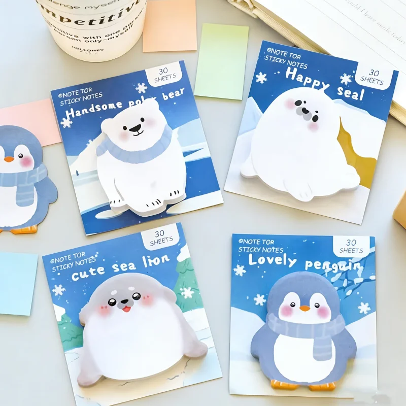 12 Sets of Randomly Assorted Styles, Each Set Contains 30 Sheets of Polar Animal Shaped Sticky Notes, Student Penguin Shaped Sticky Note Pads, High Adhesive Cute Memo Notes
12 Sets of Randomly Assorted Styles, Each Set Contains 30 Sheets of Polar Animal Shaped Sticky Notes, Student Penguin Shaped Sticky Note Pads, High Adhesive Cute Memo Notes