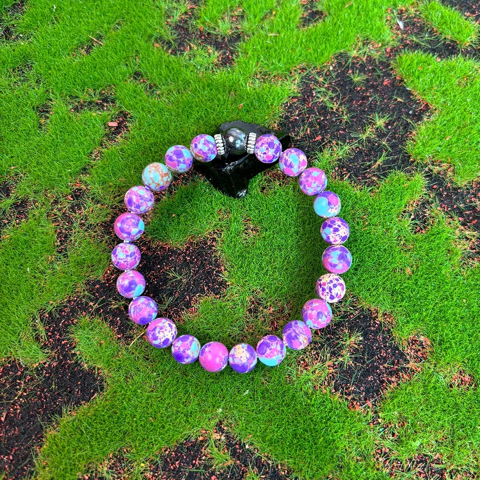 Bohemian Style Calm Mind Bracelet Purple Stone Beaded Stretch Bracelet Mens Womens Crystal Jewelry Gift for All Seasons
Bohemian Style Calm Mind Bracelet Purple Stone Beaded Stretch Bracelet Mens Womens Crystal Jewelry Gift for All Seasons