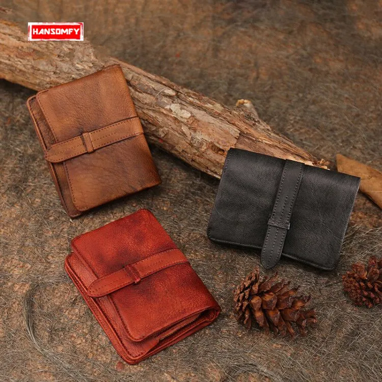 2024 New Women's Short Wallet Thin Section Folding Handmade Purse Female Retro Genuine Leather Simple Small Card Holder Wallets
2024 New Women's Short Wallet Thin Section Folding Handmade Purse Female Retro Genuine Leather Simple Small Card Holder Wallets