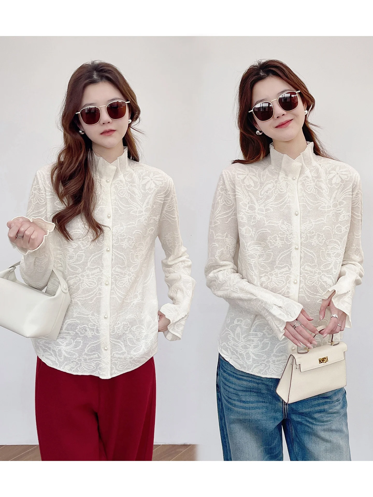 Женская блузка Ele Korean Sle 00 с вышитым шерстяным кружевным воротником, модная новинка весна-осень
Женская блузка Ele Korean Sle 00 с вышитым шерстяным кружевным воротником, модная новинка весна-осень