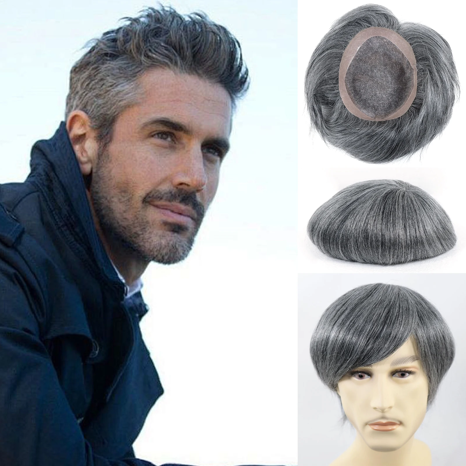 8x10 дюймов мужской прямой парик моно и основа из искусственной кожи парик для мужчин парик серый прочный мужской человеческий волос замена протеза система
8x10 дюймов мужской прямой парик моно и основа из искусственной кожи парик для мужчин парик серый прочный мужской человеческий волос замена протеза система