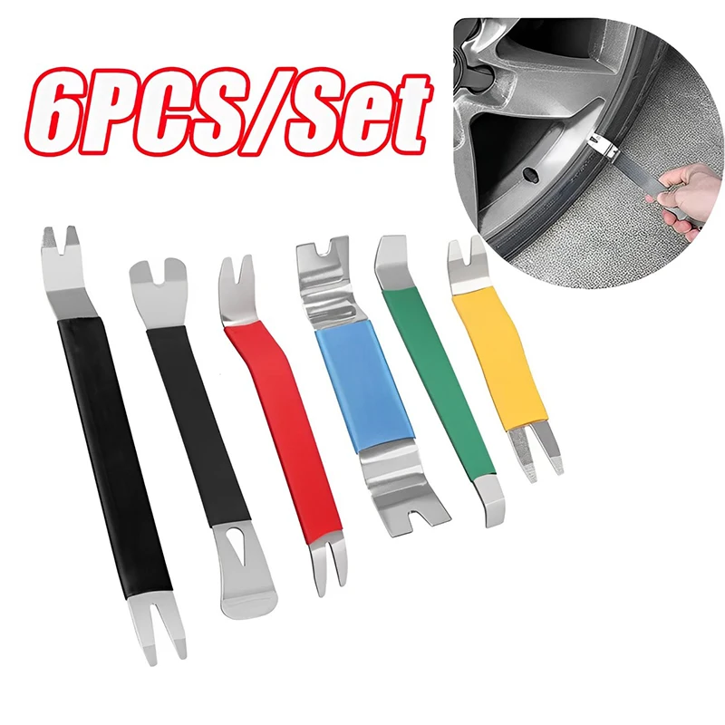 6Pcs/Set Portable Car Door Clip Trim Removal Tool Kit Instrument Panel Stereo Radio Panel Repair Metal Removal Prying Tool
6Pcs/Set Portable Car Door Clip Trim Removal Tool Kit Instrument Panel Stereo Radio Panel Repair Metal Removal Prying Tool