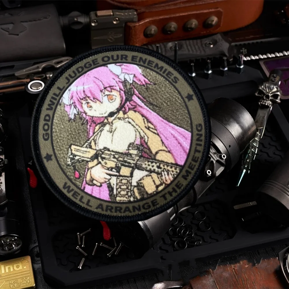 God Will Judge Enemies Tactical Patch Gun Girl Printed Hook&Loop Emblem Military Morale Badge Armband Backpack Stickers
God Will Judge Enemies Tactical Patch Gun Girl Printed Hook&Loop Emblem Military Morale Badge Armband Backpack Stickers