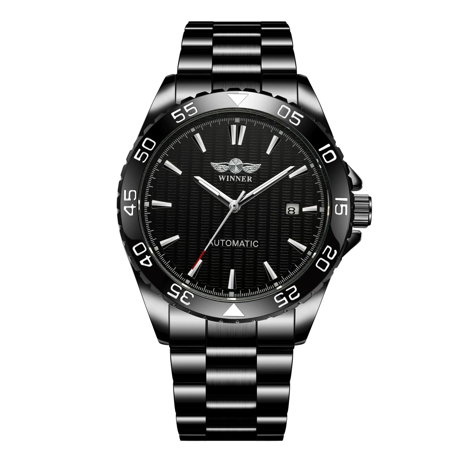 T-WINNER Men's Luxury Business Automatic Mechanical Watch - Elegant Stainless Steel, Black Dial with Date Display, Sporty Round
T-WINNER Men's Luxury Business Automatic Mechanical Watch - Elegant Stainless Steel, Black Dial with Date Display, Sporty Round
