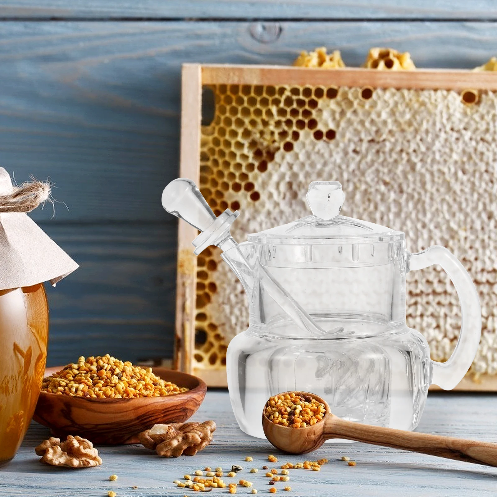Honey Pot Acrylic Jar Kitchen Container Syrup Sugar Server Transparent Design Long Lasting Practical Honey Storage
Honey Pot Acrylic Jar Kitchen Container Syrup Sugar Server Transparent Design Long Lasting Practical Honey Storage