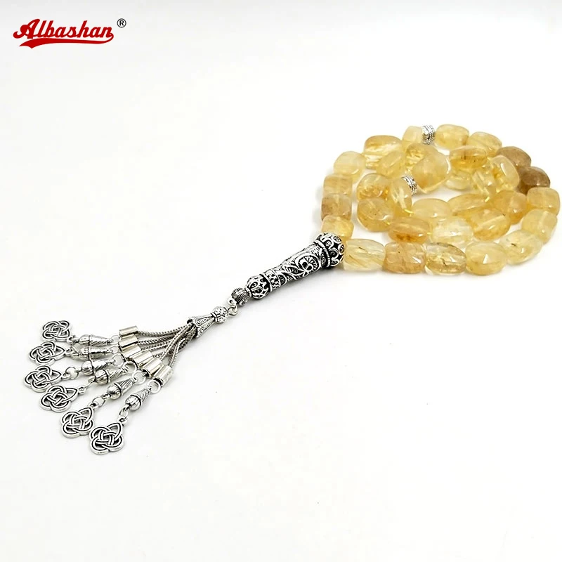 Tasbih Citrine stone Islamic misbaha 33 Rosary beads bracelet arabic fashion Gift eid Muslim New accessories on hand
Tasbih Citrine stone Islamic misbaha 33 Rosary beads bracelet arabic fashion Gift eid Muslim New accessories on hand