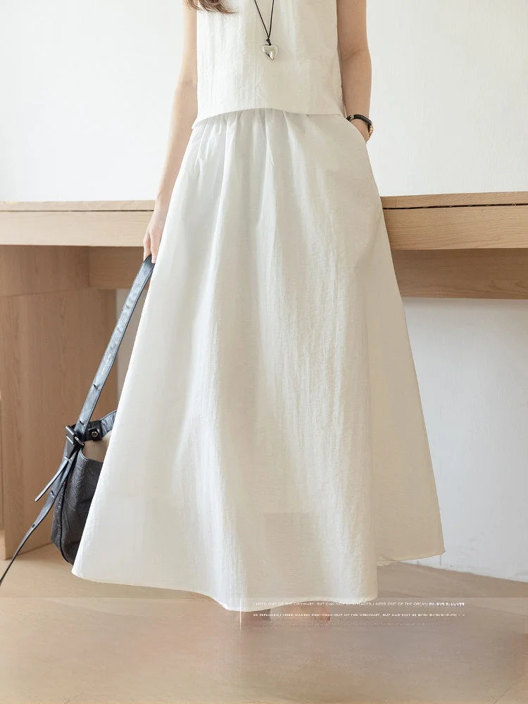 MoZao High Waist Midi Skirt Women's White Gentle Sle Casual Faion Long Skirt Korean Version A-Line Skirt Stand Fit
MoZao High Waist Midi Skirt Women's White Gentle Sle Casual Faion Long Skirt Korean Version A-Line Skirt Stand Fit