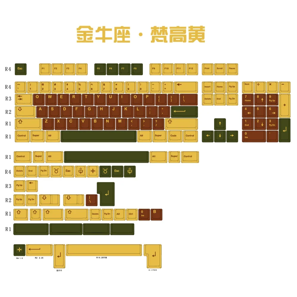Taurus-Van Gogh Yellow Theme Keycap PBT Sublimation Customized Original Height Button And Magnetic axis Cross shaft
Taurus-Van Gogh Yellow Theme Keycap PBT Sublimation Customized Original Height Button And Magnetic axis Cross shaft