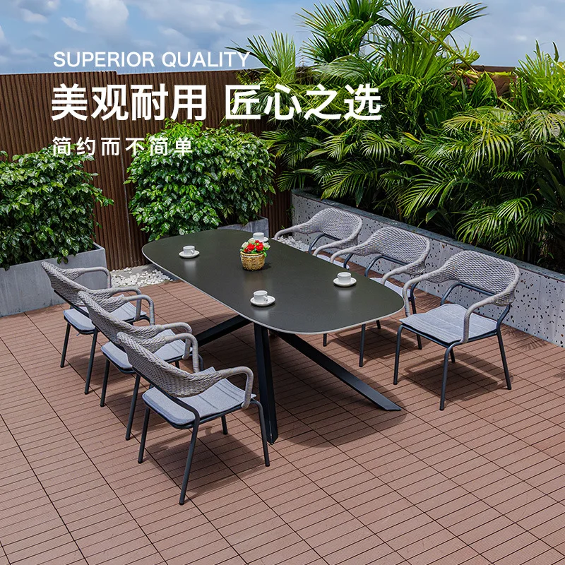 Outdoor table and chair combination rock slab dining table and chair villa terrace garden outdoor courtyard
Outdoor table and chair combination rock slab dining table and chair villa terrace garden outdoor courtyard