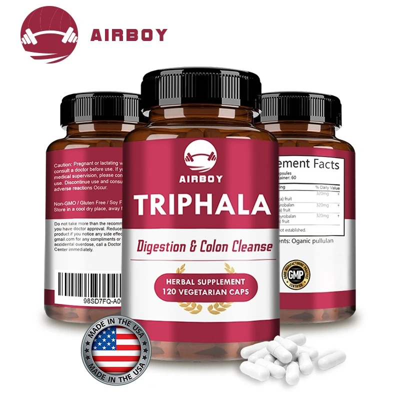 Triphala Capsules - Helps Maintain Gut Health, Strengthens The Immune System, and Promotes Digestive Comfort, Non-GMO
Triphala Capsules - Helps Maintain Gut Health, Strengthens The Immune System, and Promotes Digestive Comfort, Non-GMO