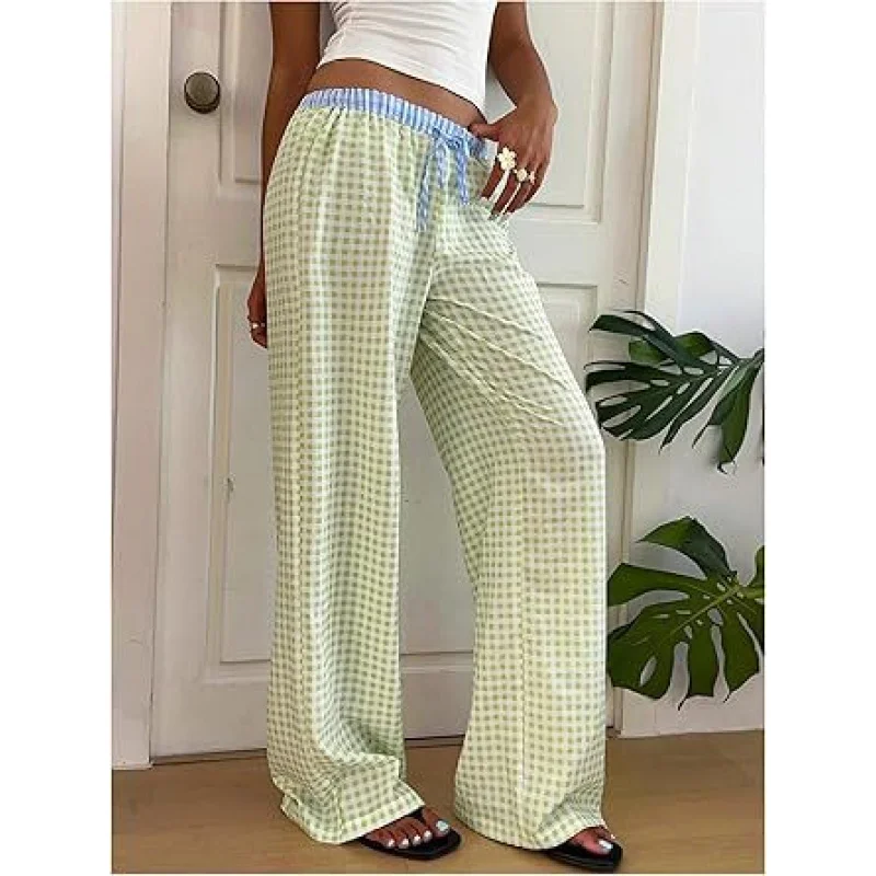Женские повседневные новые удобные свободные утягивающие клетчатые осенние широкие длинные брюки
Женские повседневные новые удобные свободные утягивающие клетчатые осенние широкие длинные брюки