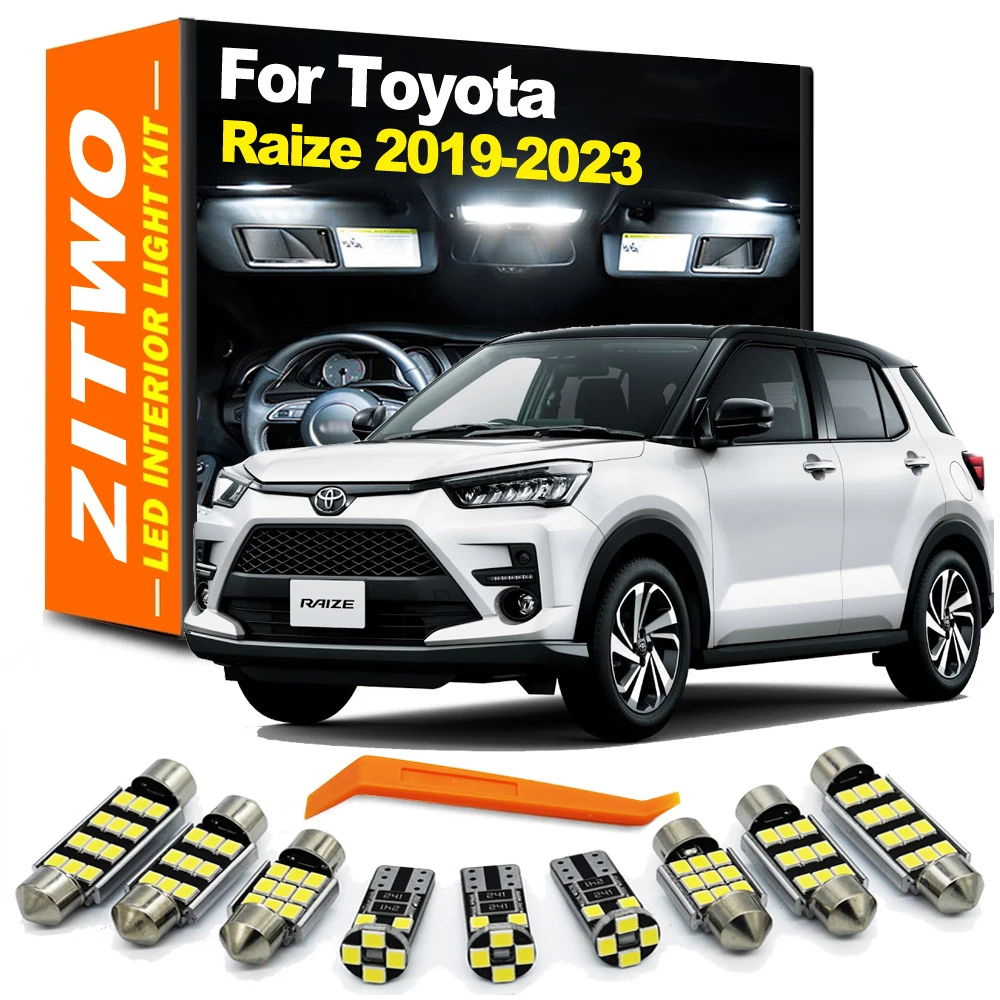 ZITWO 10 шт. светодиодная лампа Canbus, внутренняя купольная карта, багажник, номерной знак, комплект освещения для Toyota Raize 2019 2020 2021 2022 2023 без ошибок 
ZITWO 10 шт. светодиодная лампа Canbus, внутренняя купольная карта, багажник, номерной знак, комплект освещения для Toyota Raize 2019 2020 2021 2022 2023 без ошибок