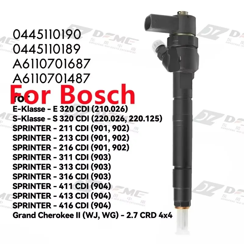1Pcs 0445110190 / 0445110189 A6110701687 New Diesel Fuel Injector For Mercedes Benz Sprinter 2,2 2,7 CDI Jeep Grand Cherokee II
1Pcs 0445110190 / 0445110189 A6110701687 New Diesel Fuel Injector For Mercedes Benz Sprinter 2,2 2,7 CDI Jeep Grand Cherokee II