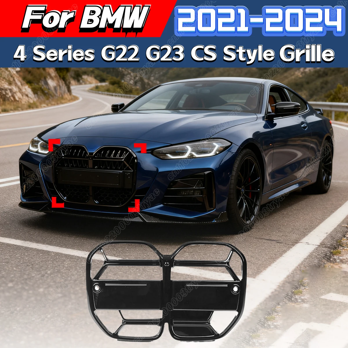 For BMW 4 Series G22 G23 430i M440i 2021 2022 2023 2024 Automobile Front Bumper CS Model Radiator Air Intake Grille Shield Kit
For BMW 4 Series G22 G23 430i M440i 2021 2022 2023 2024 Automobile Front Bumper CS Model Radiator Air Intake Grille Shield Kit