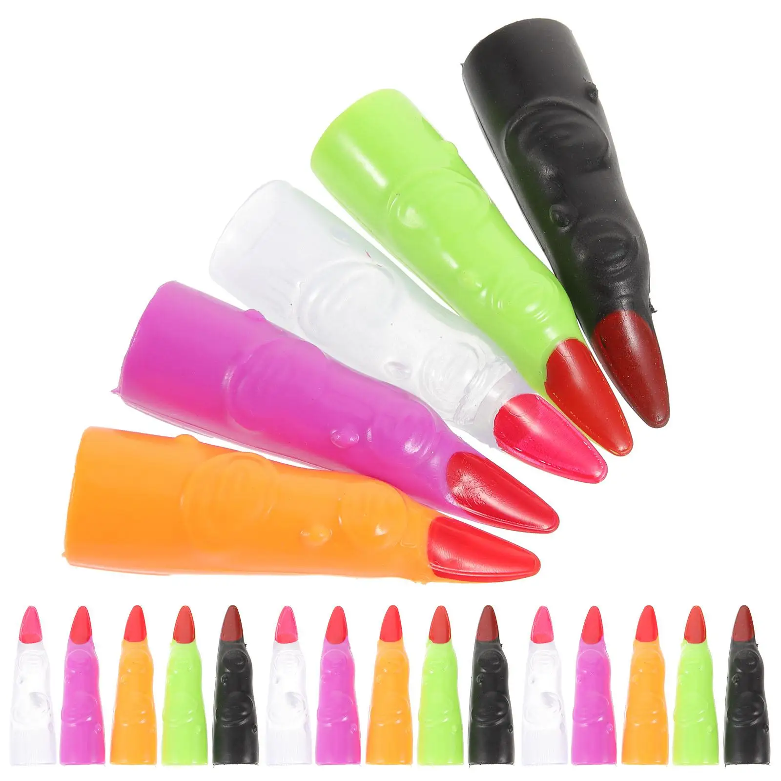 Colorful Nail Covers Fake Nails Halloween Finger Tips Plastic Fingers Costume Props Scary Party Accessories Prank Witches
Colorful Nail Covers Fake Nails Halloween Finger Tips Plastic Fingers Costume Props Scary Party Accessories Prank Witches