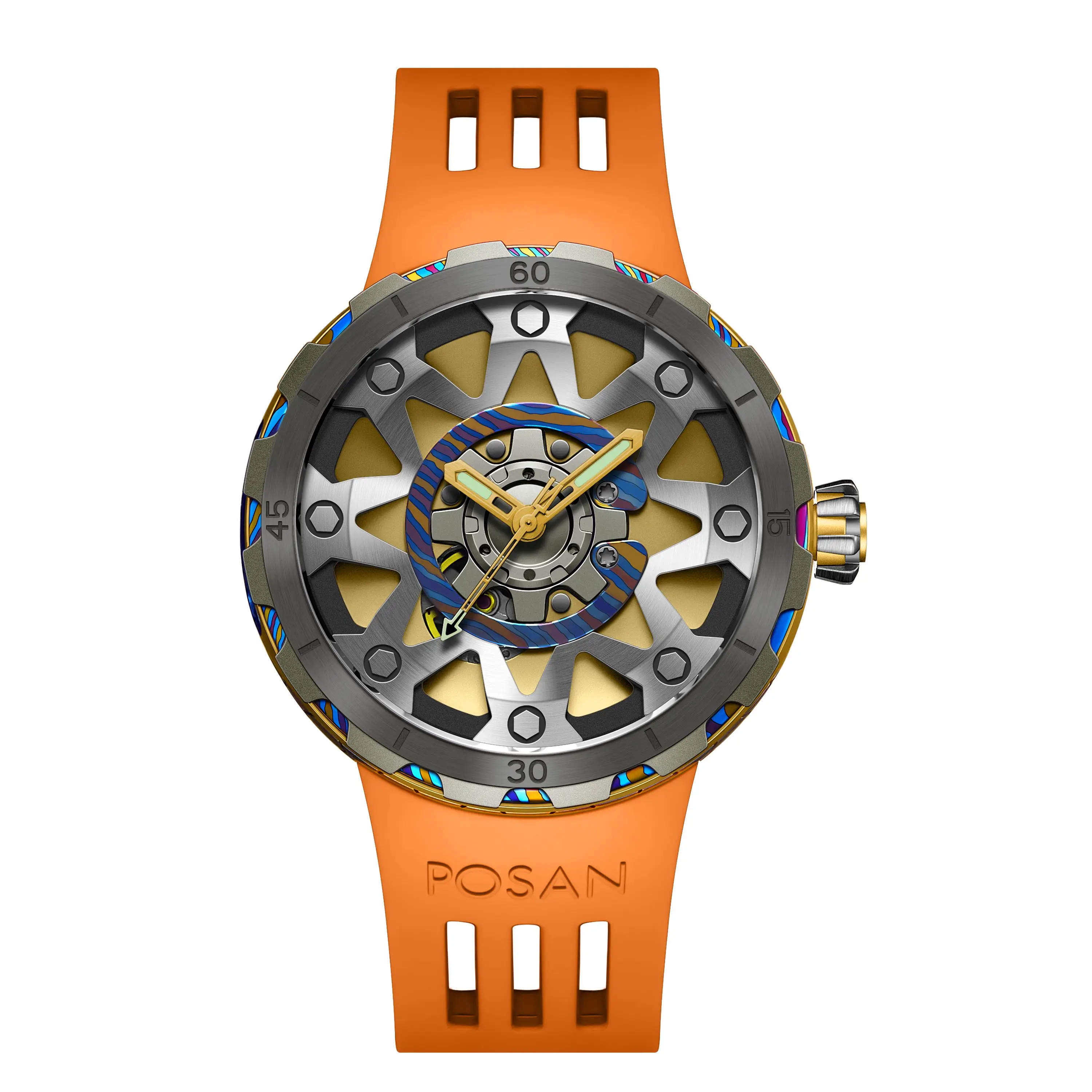 POSAN Exquisite mechanical men's new mechanical watch business men's watch 30m waterproof folding buckle rubber strap
POSAN Exquisite mechanical men's new mechanical watch business men's watch 30m waterproof folding buckle rubber strap