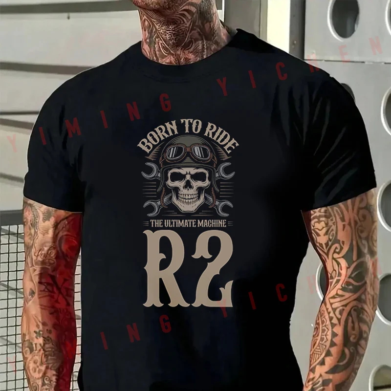 MOTO R2 BORN TO RIDE THE ULTIMATE MACHINE Retro Biker Skull Men T-Shirt Cotton Summer O-neck Short Sleeve Fashion Hip Hop Tees
MOTO R2 BORN TO RIDE THE ULTIMATE MACHINE Retro Biker Skull Men T-Shirt Cotton Summer O-neck Short Sleeve Fashion Hip Hop Tees
