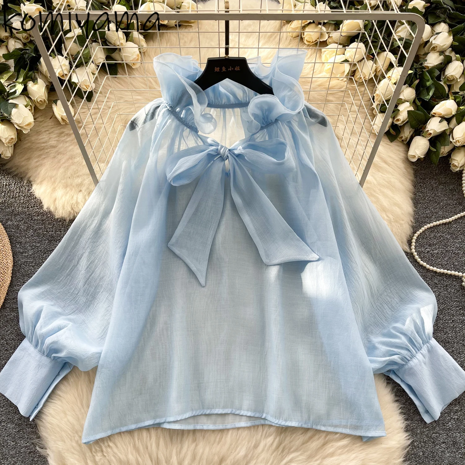Elegant Lace-up Bow Blusas Mujer Ruffles Shirts & Blouses Long Sleeve Woman Clothing Loose Camisas Spring Advanced Sense Top
Elegant Lace-up Bow Blusas Mujer Ruffles Shirts & Blouses Long Sleeve Woman Clothing Loose Camisas Spring Advanced Sense Top