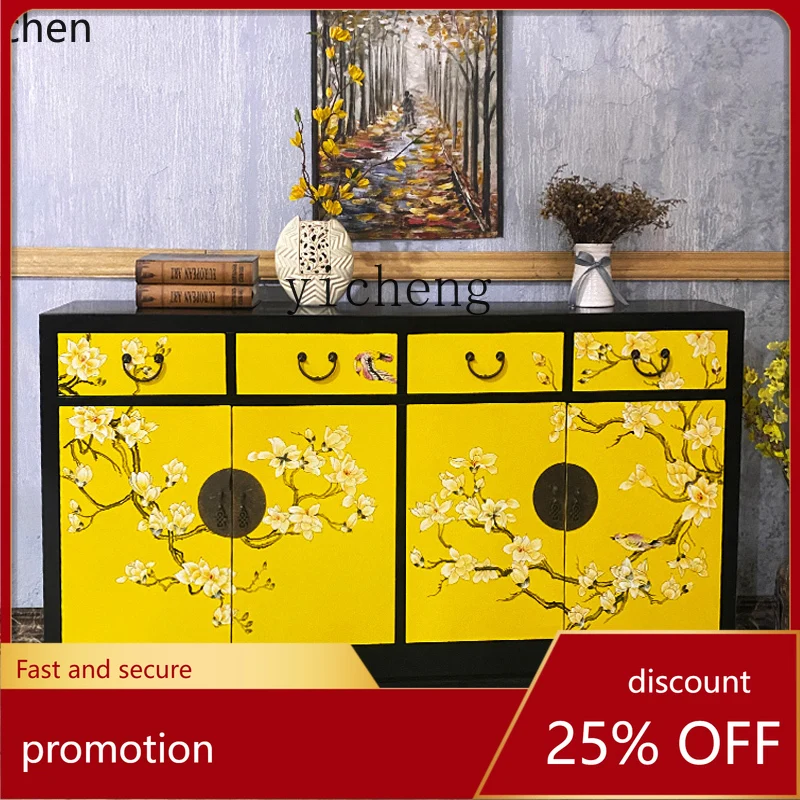 YFY Home Entrance Cabinet Living Room Hallway Chinese Hand-Painted Retro Chinese Style Shoe Cabinet
YFY Home Entrance Cabinet Living Room Hallway Chinese Hand-Painted Retro Chinese Style Shoe Cabinet