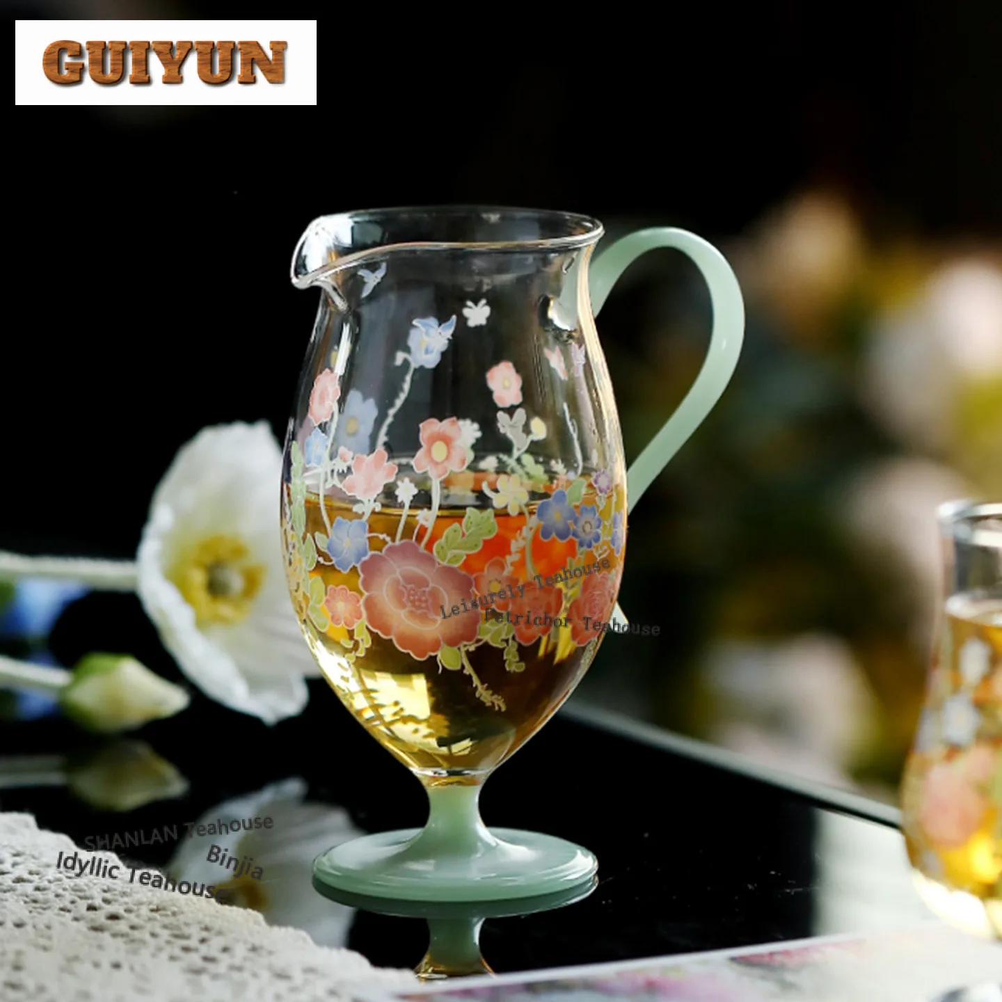 250ml Flowers Glass Tea Pitcher Divide Tea Cha Hai Dispenser Justice Cup Flower Tea Fair Mug Teaware Collection Accessories
250ml Flowers Glass Tea Pitcher Divide Tea Cha Hai Dispenser Justice Cup Flower Tea Fair Mug Teaware Collection Accessories