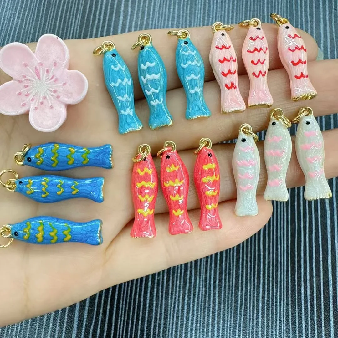 5Pcs Ocean Series Cute Drip Oil Chubby Little Fish Pendants For Necklace Bracelet Earring DIY Charms Copper Accessories Jewelry
5Pcs Ocean Series Cute Drip Oil Chubby Little Fish Pendants For Necklace Bracelet Earring DIY Charms Copper Accessories Jewelry