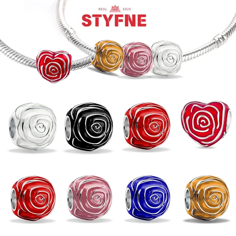 S925 Silver Rose Bloom Series Colorful Rose Charm Heart Beads Fit Original Bracelet for Women Jewelry DIY Love Fine Gift
S925 Silver Rose Bloom Series Colorful Rose Charm Heart Beads Fit Original Bracelet for Women Jewelry DIY Love Fine Gift