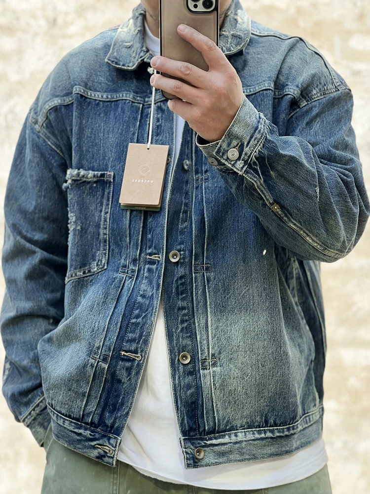 Vintage Washed Wide Fit Workwear Denim Jacket Youthful Energy Style Long Sleeve Thick Cotton Spring Autumn Season Fashion
Vintage Washed Wide Fit Workwear Denim Jacket Youthful Energy Style Long Sleeve Thick Cotton Spring Autumn Season Fashion