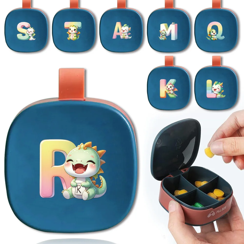 Portable Pill Case Mini Medicine Pill Box 4 Compartments Storage Dispenser Cartoon Animal Initial Name 26 Letters Pattern
Portable Pill Case Mini Medicine Pill Box 4 Compartments Storage Dispenser Cartoon Animal Initial Name 26 Letters Pattern