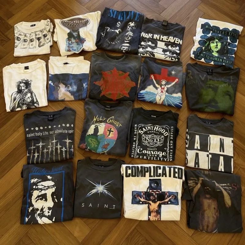 Summer Vintage Loose Saint Tshirts Breathable Cotton Round Neck Top 3D Print Men T-shirt Casual Street Women Short Sleeve Tees
Summer Vintage Loose Saint Tshirts Breathable Cotton Round Neck Top 3D Print Men T-shirt Casual Street Women Short Sleeve Tees