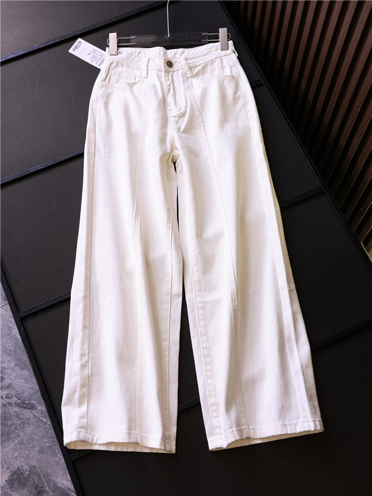 High Waist Loose Straight Leg Jeans Women's Pure Color Cotton Blend Casual Wide Leg Pants Commute Versatile High Waist Jeans
High Waist Loose Straight Leg Jeans Women's Pure Color Cotton Blend Casual Wide Leg Pants Commute Versatile High Waist Jeans