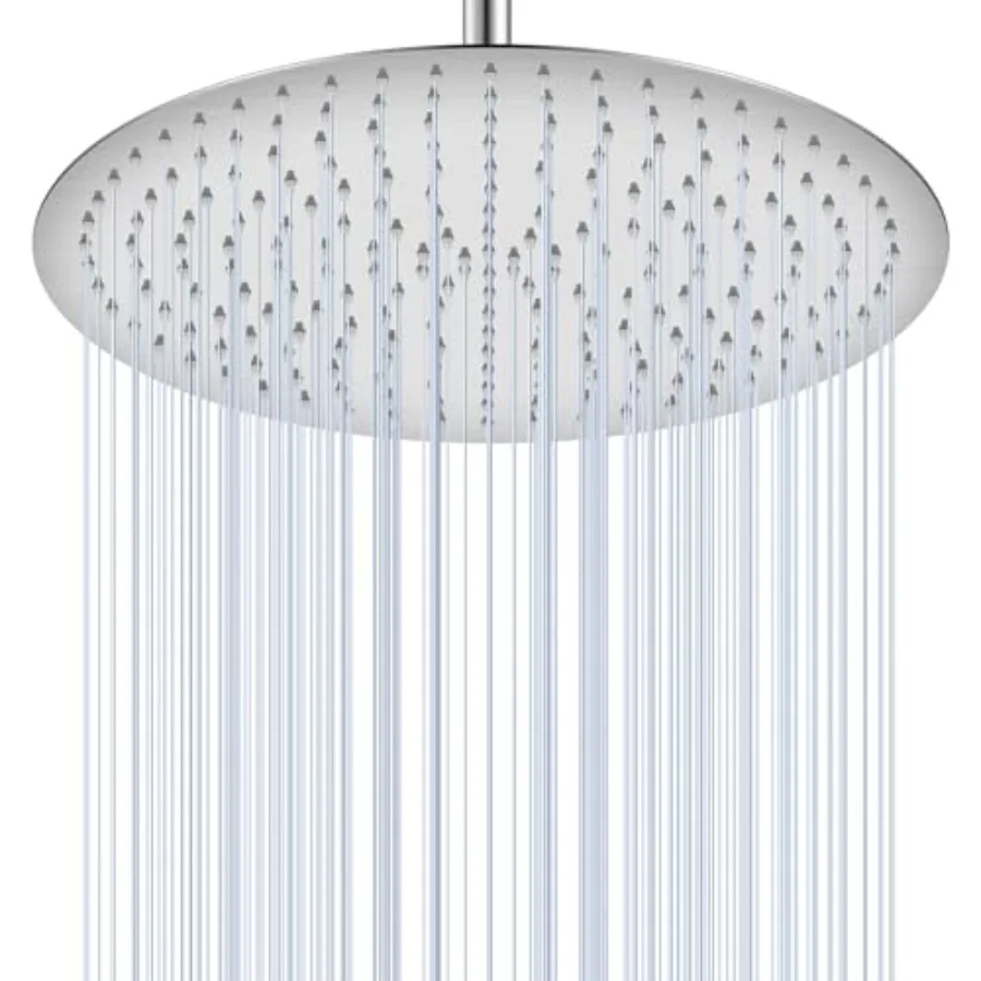 Ceiling Round Rain Shower Head - All Metal Stainless Steel 304, Full Body Round Rafall Shower with 230 Silicone Nozzles
Ceiling Round Rain Shower Head - All Metal Stainless Steel 304, Full Body Round Rafall Shower with 230 Silicone Nozzles