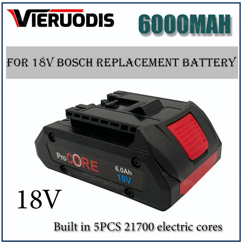 For Bosch 18V 6.0AH ProCORE Replacement Battery for Bosch Professional System Cordless Tools BAT609 BAT618 GBA18V80 21700 Cell
For Bosch 18V 6.0AH ProCORE Replacement Battery for Bosch Professional System Cordless Tools BAT609 BAT618 GBA18V80 21700 Cell