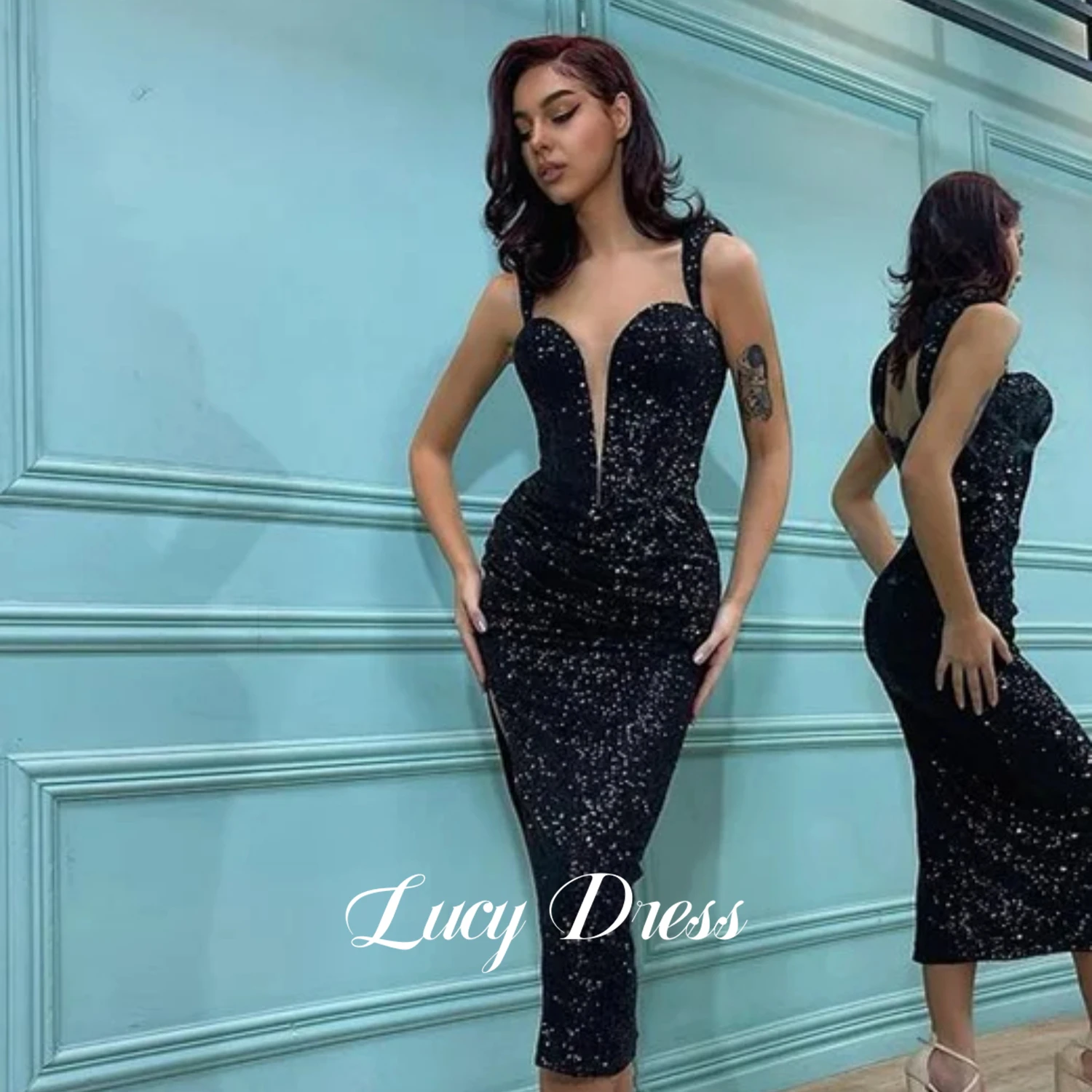 Lucy Sexy Guest Wedding Party Dress Women Elegant Luxury Black Mermaid Gala Dresses Woman 2024 for Party Sequins Ball Gowns
Lucy Sexy Guest Wedding Party Dress Women Elegant Luxury Black Mermaid Gala Dresses Woman 2024 for Party Sequins Ball Gowns