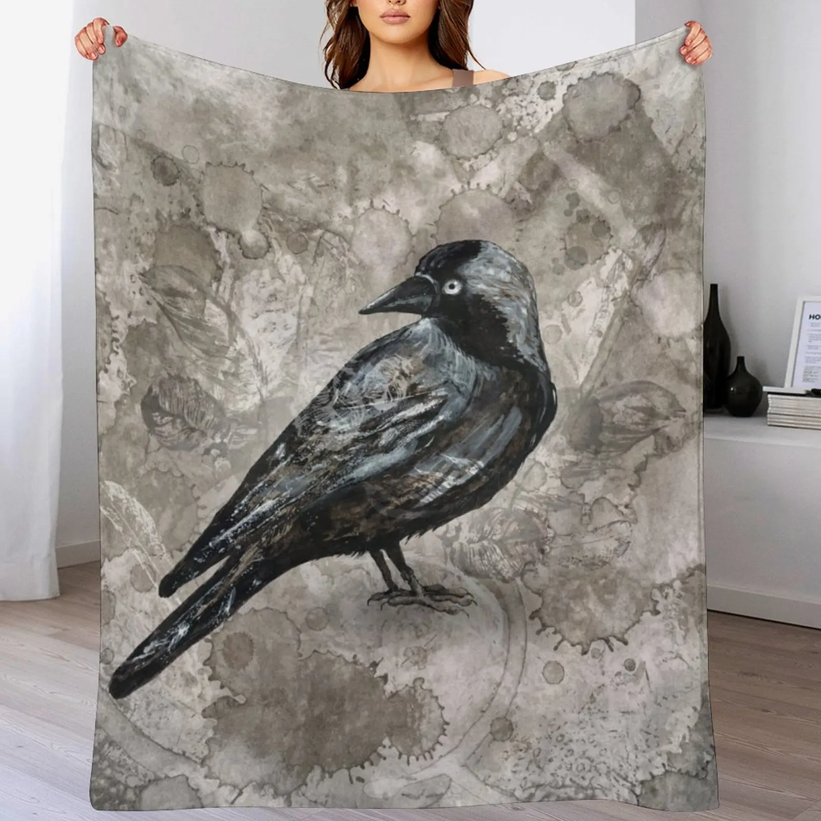 Grunge jackdaw Throw Blanket Luxurious Soft Fuzzy Blanket for Sofa Bed
Grunge jackdaw Throw Blanket Luxurious Soft Fuzzy Blanket for Sofa Bed