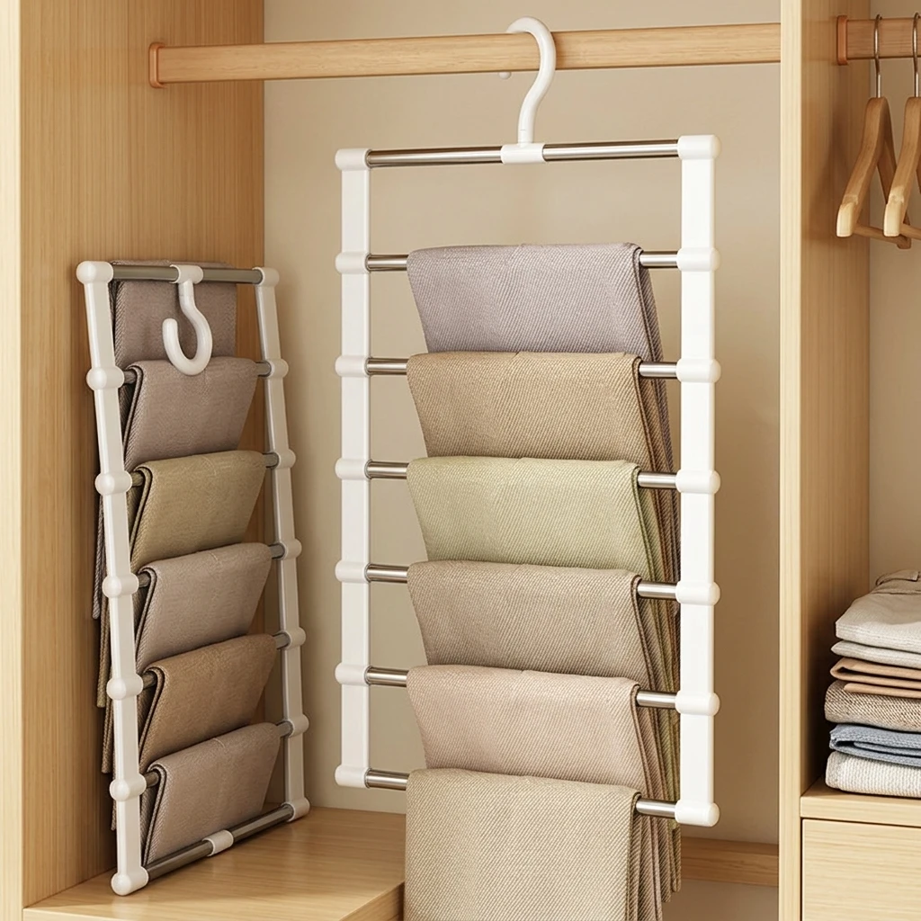 Foldable Pants Hanger Multi Layer Non Slip Clips Space Saving Closet Organizer for Trousers Storage Collapsible Hanging Rack
Foldable Pants Hanger Multi Layer Non Slip Clips Space Saving Closet Organizer for Trousers Storage Collapsible Hanging Rack