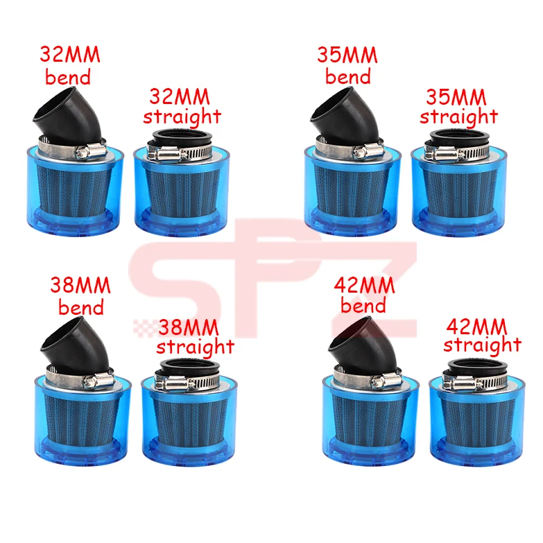 High quality blue 32mm 35mm 38mm 42mm straight and curved motorcycle motorcycle air filter 50CC-250CC dirt bike splash water
High quality blue 32mm 35mm 38mm 42mm straight and curved motorcycle motorcycle air filter 50CC-250CC dirt bike splash water