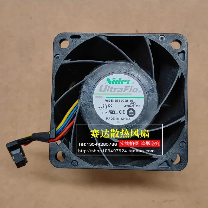 New Fan for NIDEC V60E12BS2CB5-08 6038 12V 2.5A 4-wire High-power Cooling Fan 60*60*38MM
New Fan for NIDEC V60E12BS2CB5-08 6038 12V 2.5A 4-wire High-power Cooling Fan 60*60*38MM