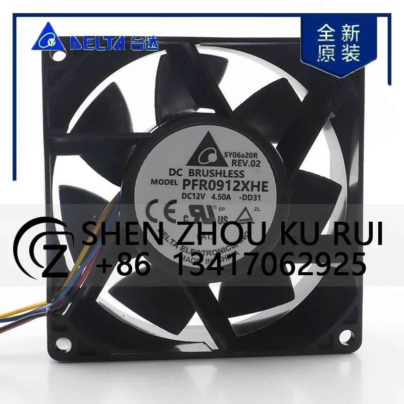 Delta 24V 48V DC12V 4.50A AC EC 9038 90X90X38MM 9CM Chassis Violent High Air Volume Converter 4-wire PFR0912XHE-DD31 Cooling Fan
Delta 24V 48V DC12V 4.50A AC EC 9038 90X90X38MM 9CM Chassis Violent High Air Volume Converter 4-wire PFR0912XHE-DD31 Cooling Fan