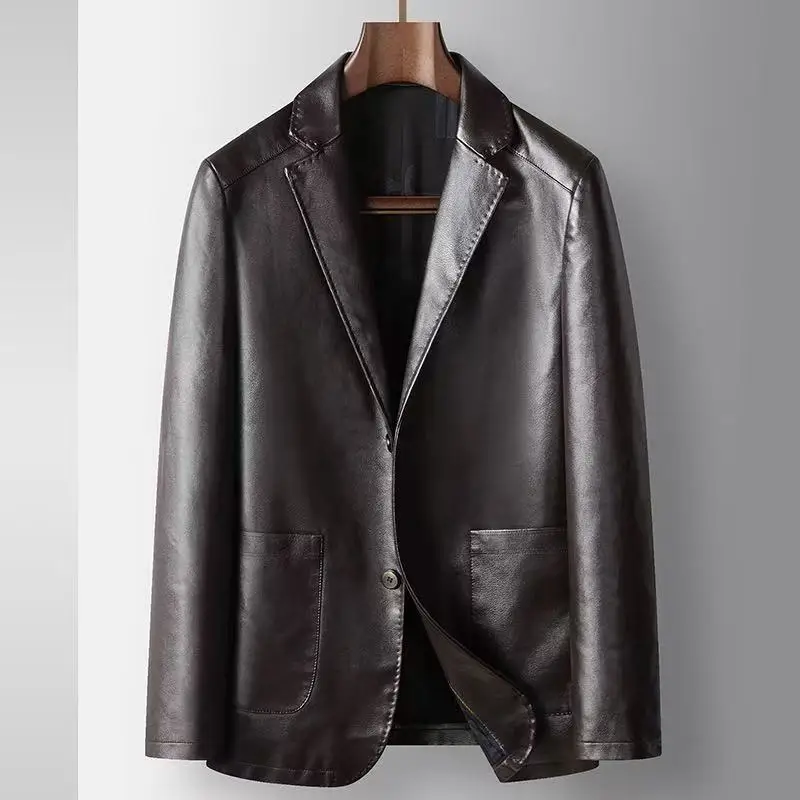 Осень/зима 2022, новый мужской костюм из искусственной кожи, пальто, легкий роскошный деловой кожаный модный костюм, верхнее пальто
Осень/зима 2022, новый мужской костюм из искусственной кожи, пальто, легкий роскошный деловой кожаный модный костюм, верхнее пальто