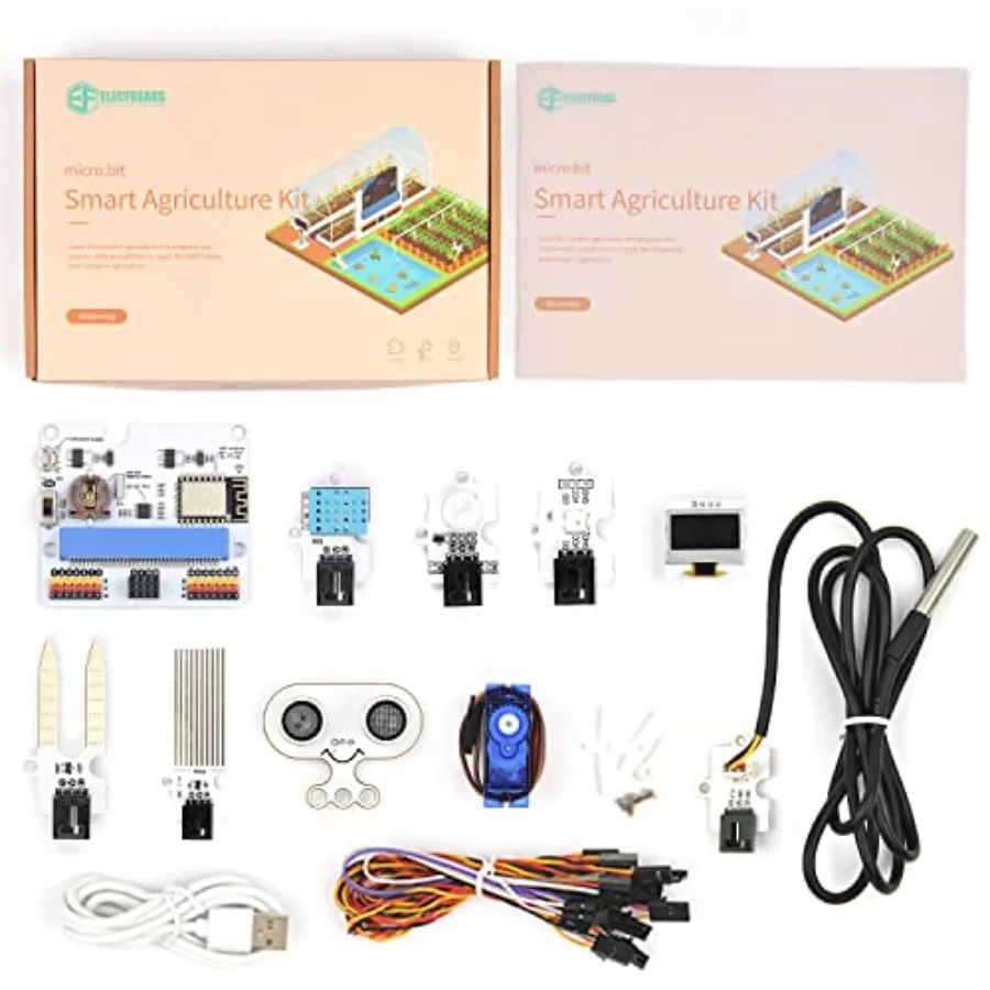 Smart Agriculture Kit for micro:bit: Octopus Series sensors, ABS plastic housing, black-gray color, plug-and-play modular desig
Smart Agriculture Kit for micro:bit: Octopus Series sensors, ABS plastic housing, black-gray color, plug-and-play modular desig