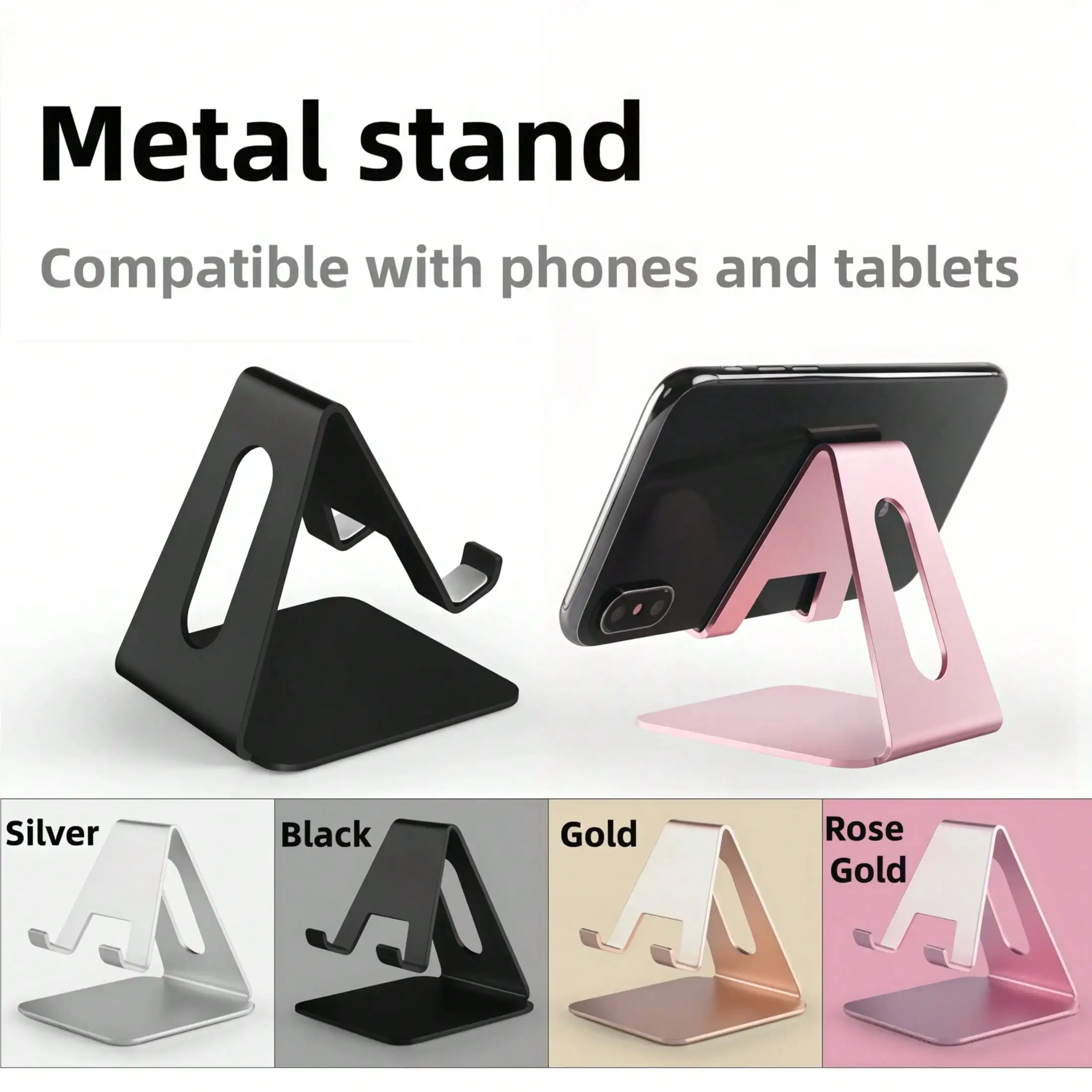 1pc Metal Mobile Phone Stand, Portable Phone Holder, Transparent Desktop Phone Bracket, Suitable For Various Smartphones, Tablets, Desktop Accessories And Home Office Supplies
1pc Metal Mobile Phone Stand, Portable Phone Holder, Transparent Desktop Phone Bracket, Suitable For Various Smartphones, Tablets, Desktop Accessories And Home Office Supplies