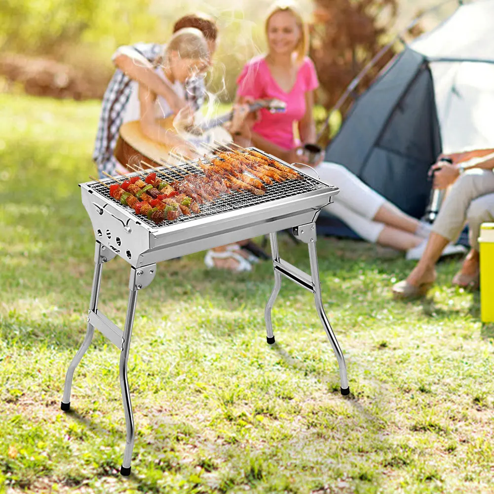 Camping Stove with Stand Stainless Steel Charcoal Rack Multi-Function Charcoal BBQ Grill with Storage Basket BBQ Accessories
Camping Stove with Stand Stainless Steel Charcoal Rack Multi-Function Charcoal BBQ Grill with Storage Basket BBQ Accessories
