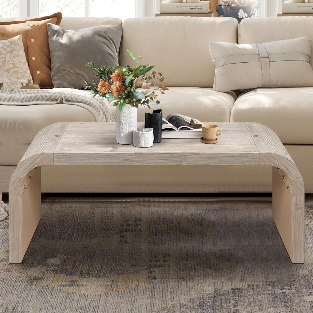 Wooden Coffee Table for Living Room, Farmhouse Vintage Crafts Coffee Table,Curved Art Deco Design Center Table, Cocktail Tea Tab
Wooden Coffee Table for Living Room, Farmhouse Vintage Crafts Coffee Table,Curved Art Deco Design Center Table, Cocktail Tea Tab