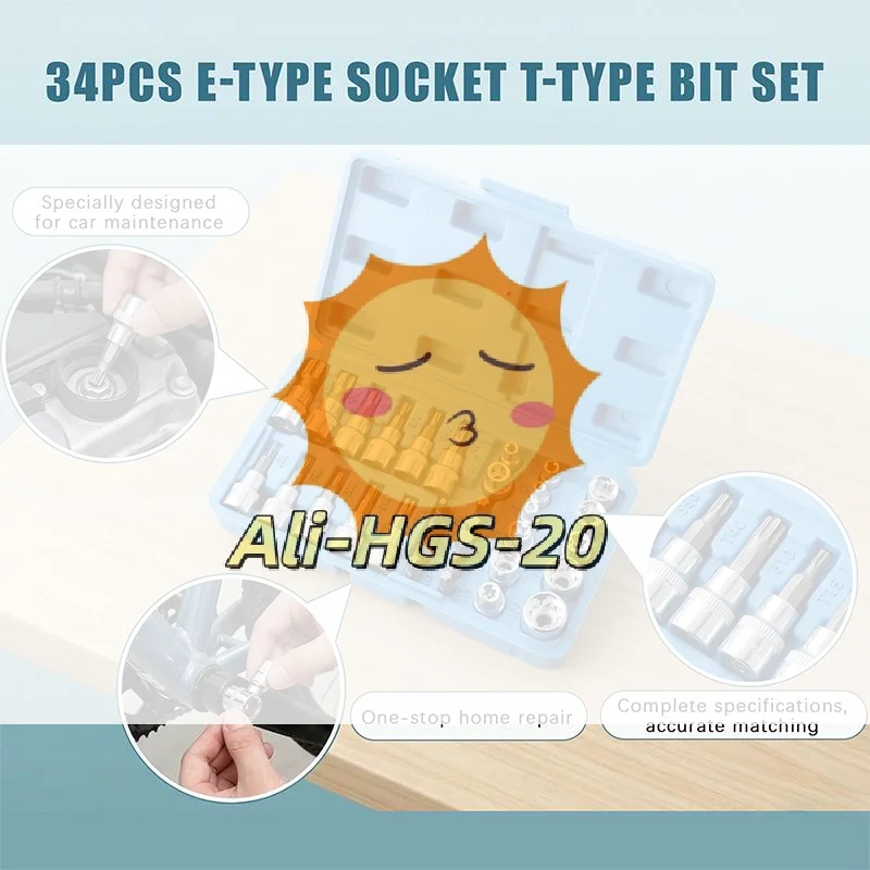 34-piece T-type Bit Set with Artistic Flower Pattern for Skilled Mechanics
34-piece T-type Bit Set with Artistic Flower Pattern for Skilled Mechanics
