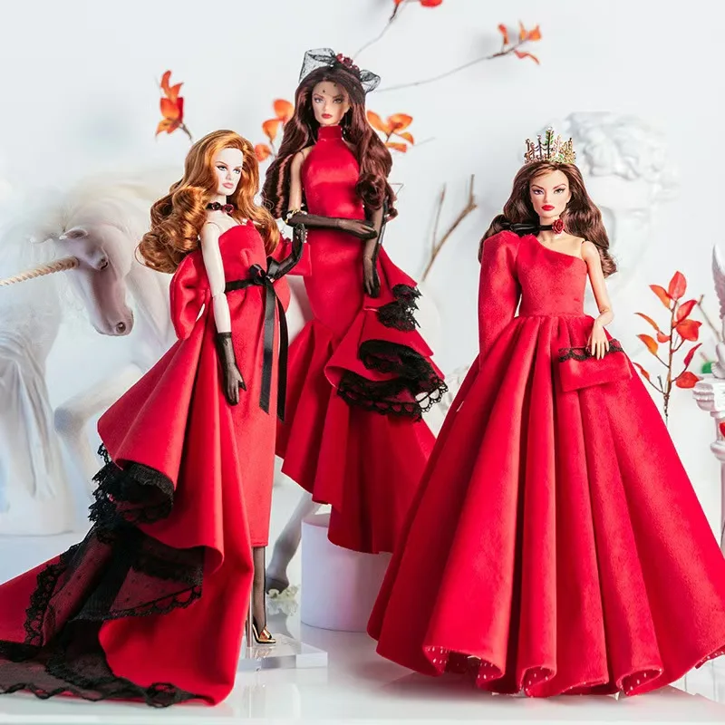 Elegant Red 1/6 Doll Clothes for Barbie Dress for Barbie Dollhouse Outfits Evening Gown Gloves Bag Toy 11.5" Dolls Accesorries
Elegant Red 1/6 Doll Clothes for Barbie Dress for Barbie Dollhouse Outfits Evening Gown Gloves Bag Toy 11.5" Dolls Accesorries